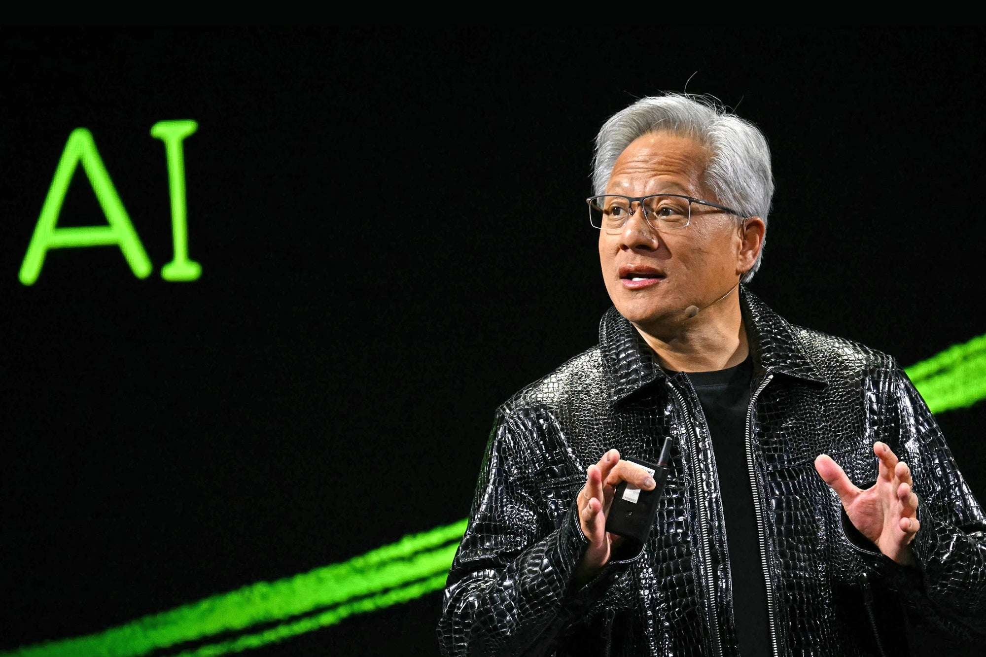 Nvidia’s Huang Says Programming AI Is Now Like Training a Person.