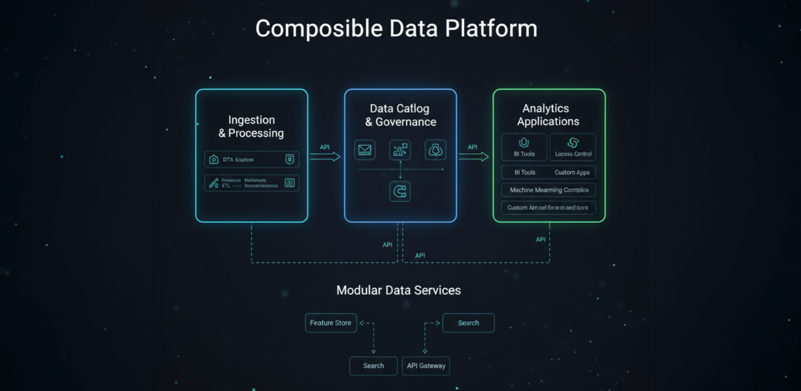 Composable data platform architecture diagram